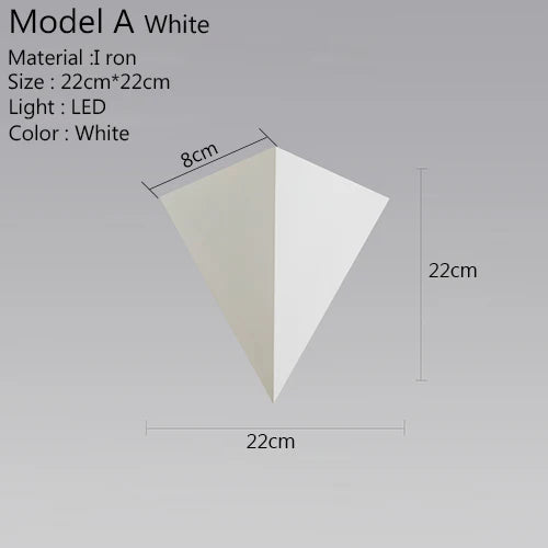 DriehoekLjus - Minimalistisk LED Vägglampa 3W | Innerv lighting