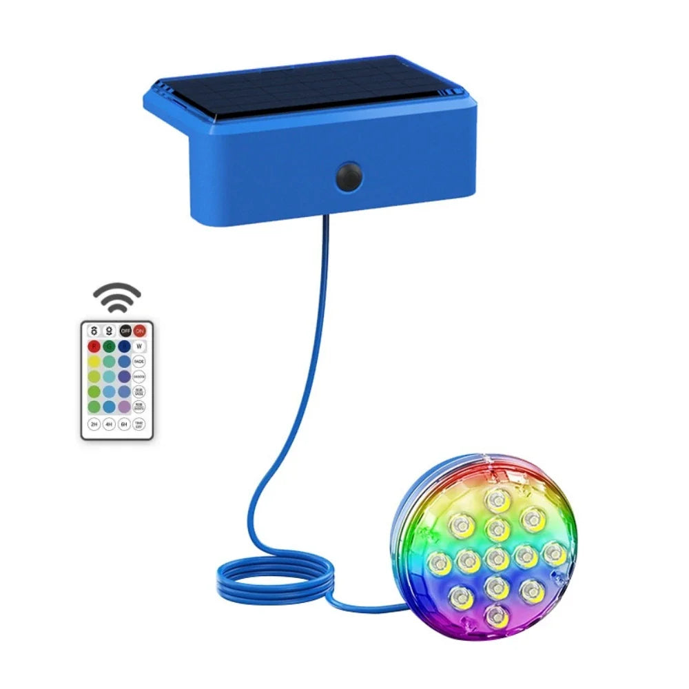 Carvallo-Poolbelysning AquaGlow Fjärrkontroll | IP68 Undervattens-LED med fjärrkontroll | 16 färger & timerfunktion | För ovanmark- & inbyggda pooler