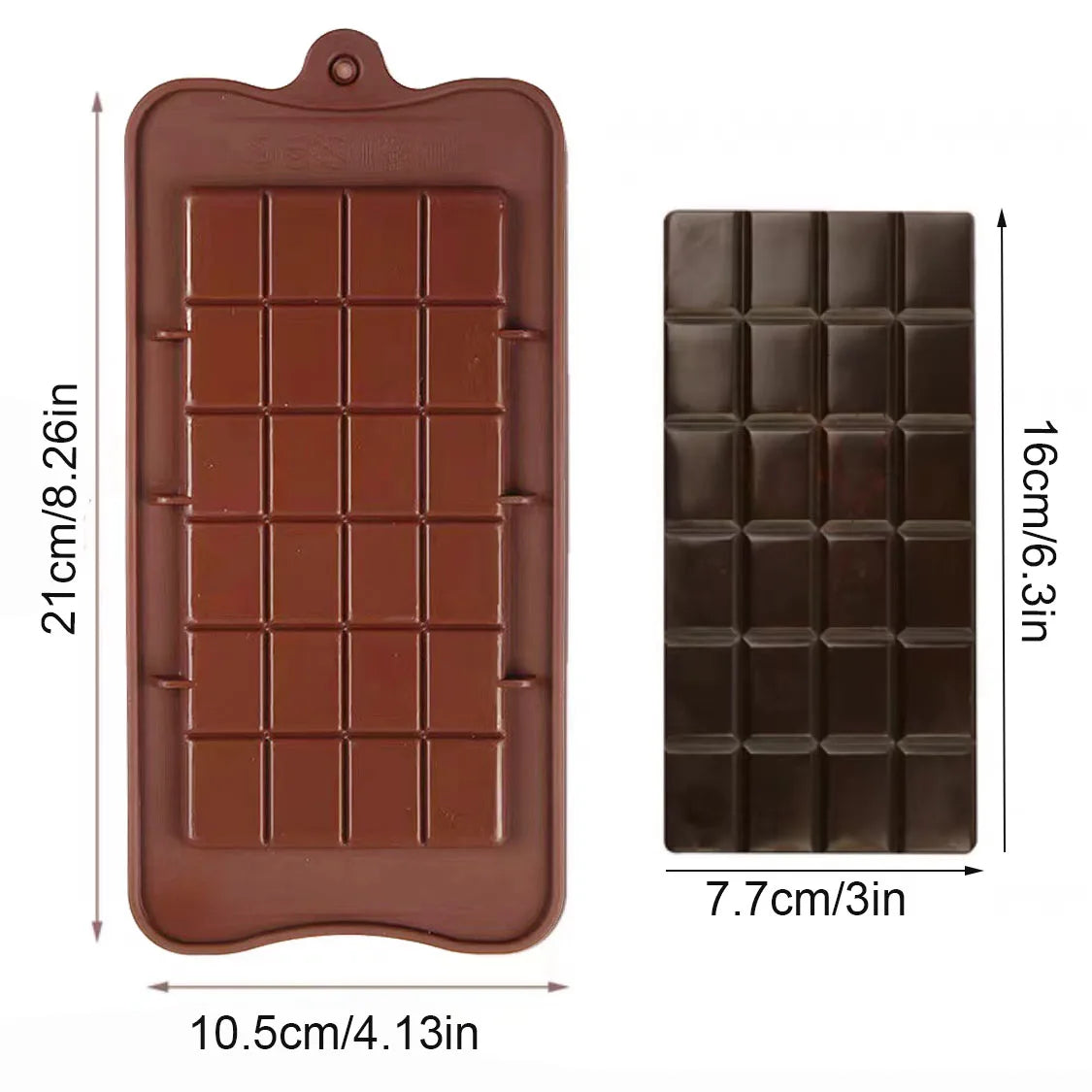 Carvallo Silikonform | 3D-chokladform i Dubai-design | Tunna plattor & fondant | För praliner, dekoration & bakverk