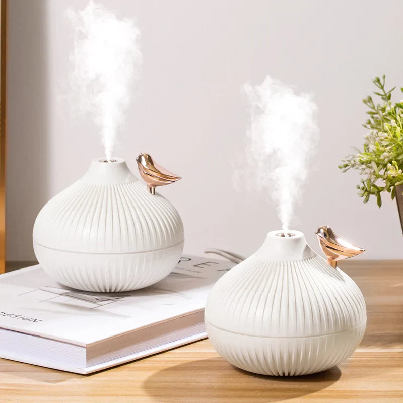 Carvallo Mini USB-luftfuktare 300 ml | Med nattljus &amp; stämningsljus | Lök-design för hemmet &amp; kontoret