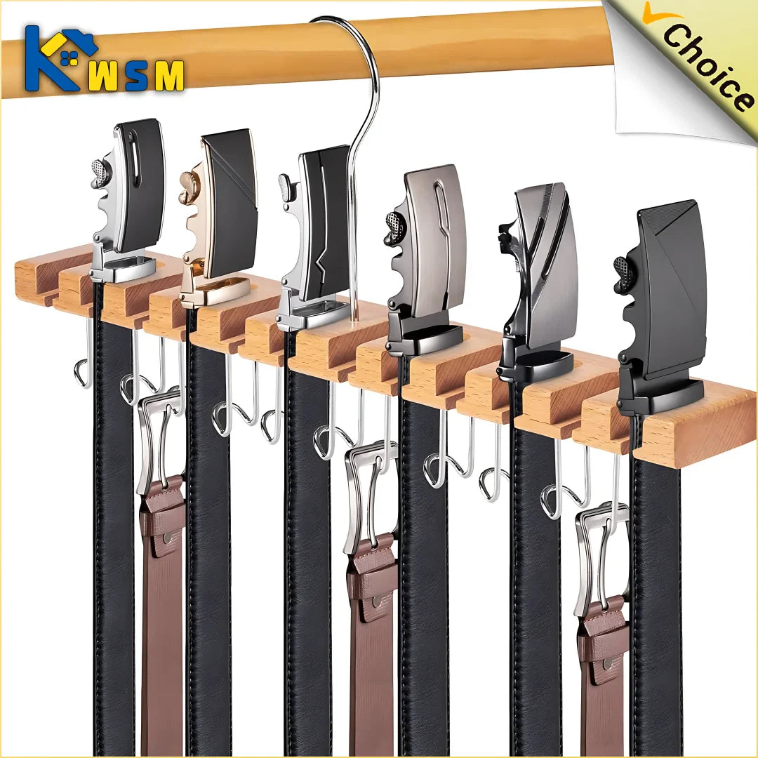 Carvallo bälte- & sjalhållare | Svängbar & Multifunktionell | Platsbesparande garderobsorganisation