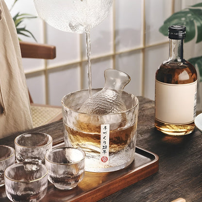 Japanskt glas-set – Elegant sake- &amp; whisky-set | Perfekt för bar &amp; hem