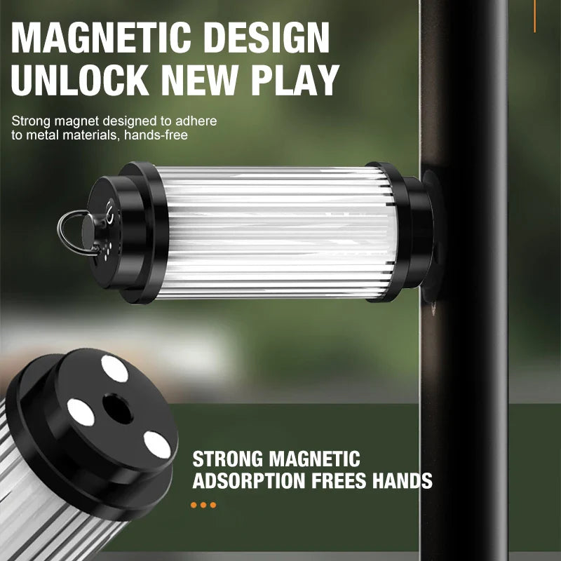 Carvallo Återuppladdningsbar LED-Campinglampa | 3000 mAh batteri | Kompakt tältlampa med 38 LED-lampor | USB-laddning | Mini ficklampa för utomhus & nödsituationer