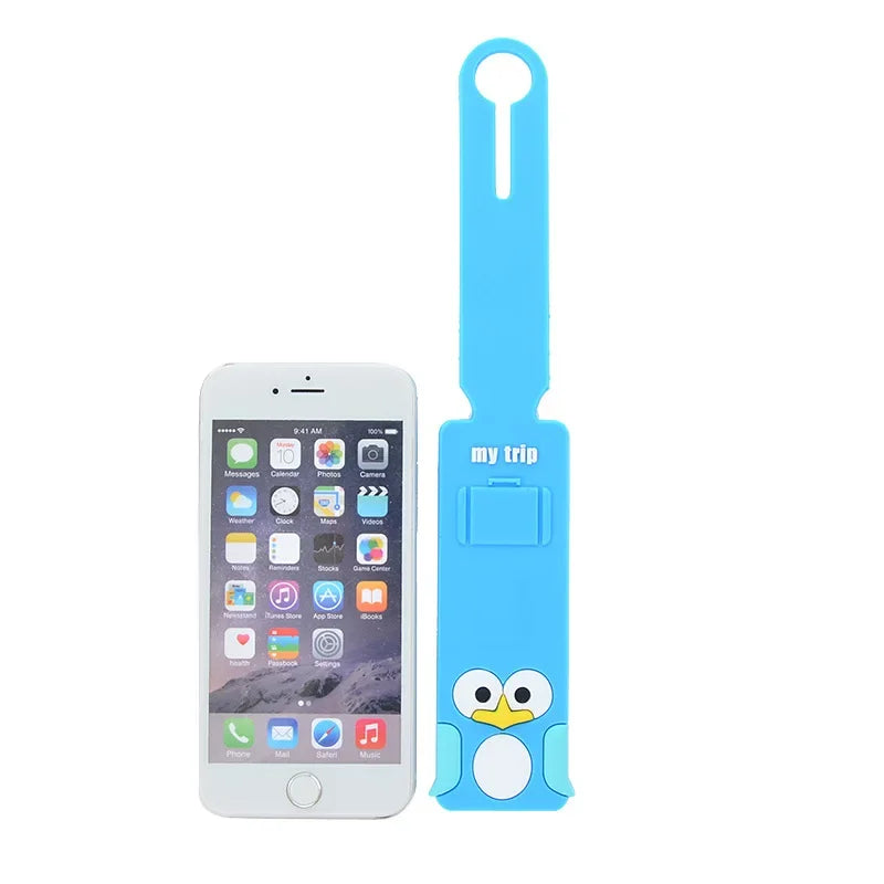 Carvallo Koffertag av silikon med djurmotiv | Adressetikett för resor och bagage | Boardingtag för väskor och resväskor