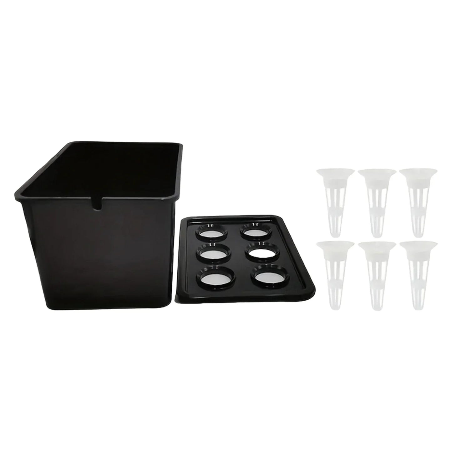 Carvallo Indoor-Grow-Set Hydroponiskt växtsystem för inomhusbruk | Självvattnande mini-växthus | 12×18×10,5 cm | För örter & sticklingar