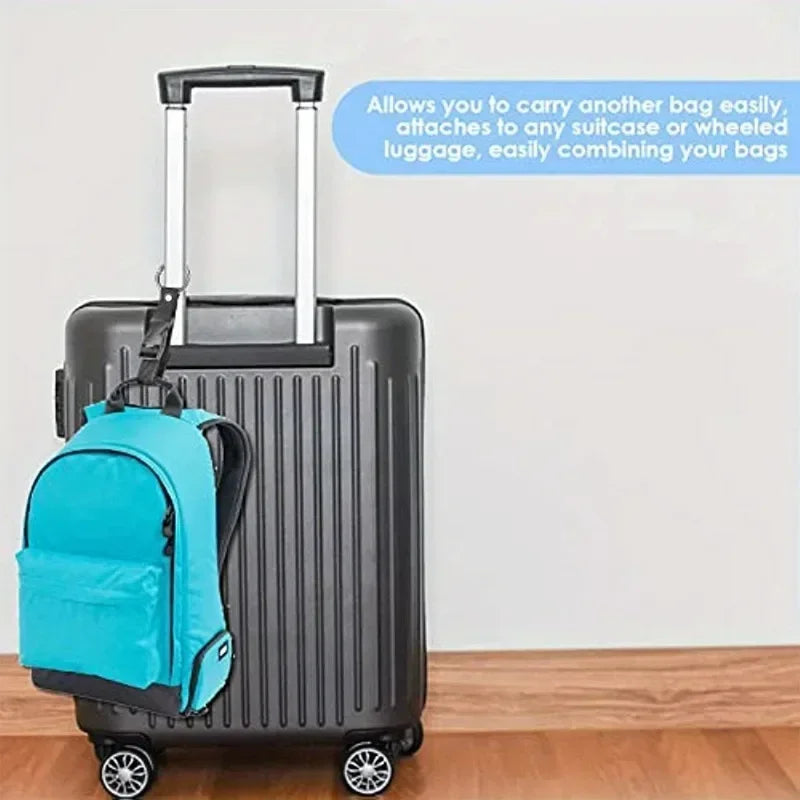 Carvallo Bagageband med krok | Justerbar reseorganisator | Multifunktionellt säkerhetsbälte för resväska & ryggsäck