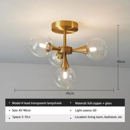 Lunavoire Sphere | LED-taklampa med glaskula för vardagsrum och sovrum