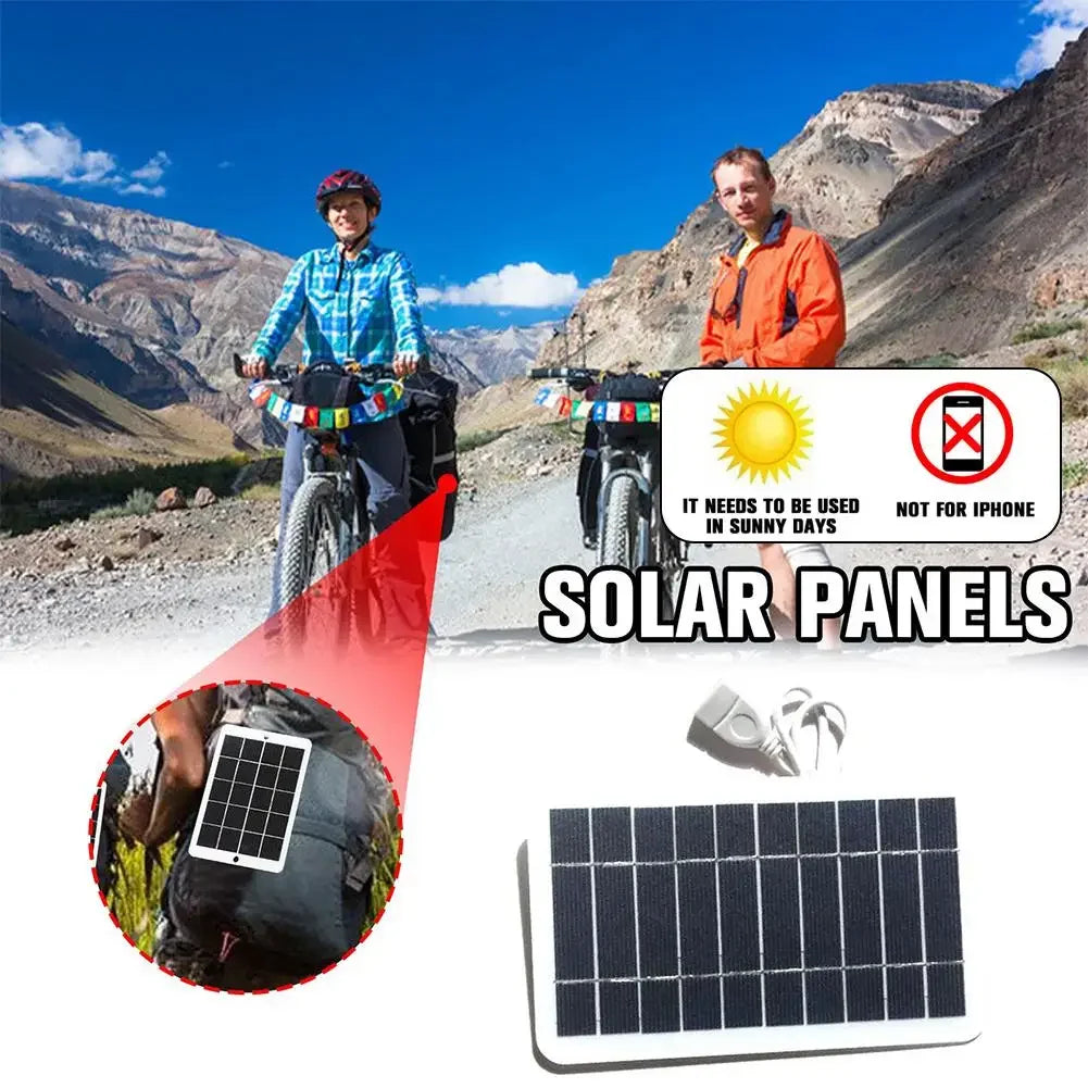Carvallo Mobiler Solpanel 5V 2W | USB Laddare | För Powerbank, Smartphone &amp; Utomhus Camping