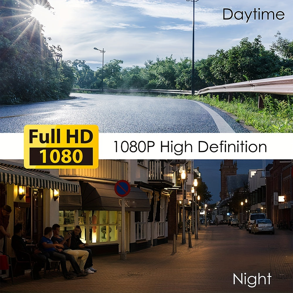 1080P WiFi Dubbelkamera Dash Cam – Främre &amp; Inuti Bilkamera med IR Nattvision &amp; Loopinspelning