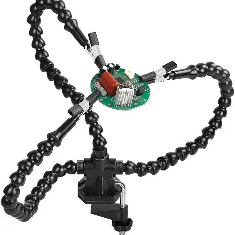 Carvallo FixLumo Pro | Tredje hand med förstoringsglas | Perfekt för modellbygge, elektronik och finlir