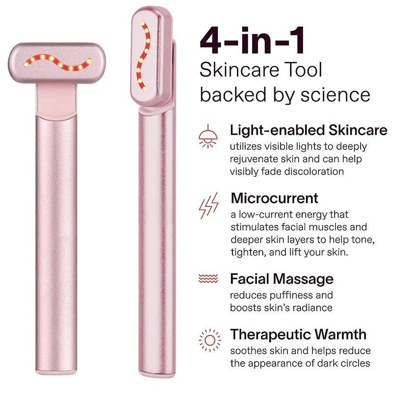 Carvallo LumiVibe | EMS &amp; Röd ljus | Stramande anti-aging vård | 270° vridhuvud