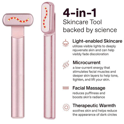 Carvallo LumiVibe | EMS &amp; Röd ljus | Stramande anti-aging vård | 270° vridhuvud
