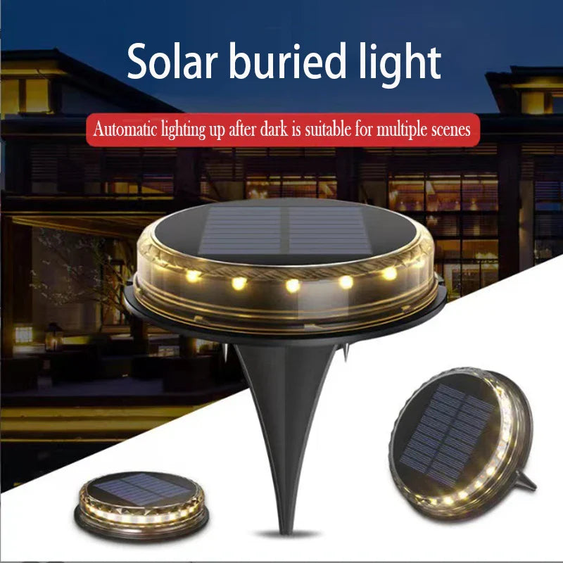 Carvallo GroundGlow Solarbelysning 4-pack | LED Trädgårdslampor | IP65 Vattentålig | För Vägar, Gräsmatta & Terrass