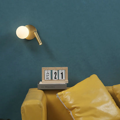 NordicLux - Modern LED Sänglampa Rotera Glas Vägglampa Sovrum och Vardagsrum Dekor