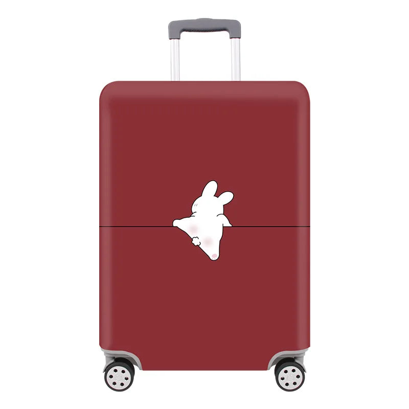 Carvallo TravelPaw FlexCover | Elastisk bagageskydd med djurmönster | För 18–32 tum resväskor | Rivfast & Tvättbar