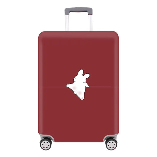 Carvallo TravelPaw FlexCover | Elastisk bagageskydd med djurmönster | För 18–32 tum resväskor | Rivfast & Tvättbar