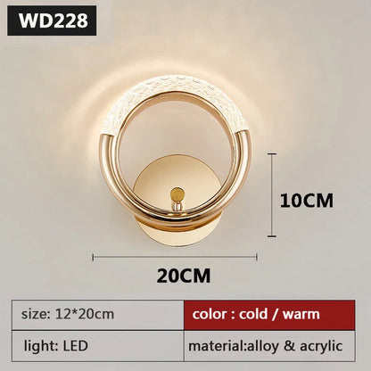 Nordisk Vägglampa – Elegant Inomhus Sconces Belysning för Sovrum och Vardagsrum – Moderna Vägglampor