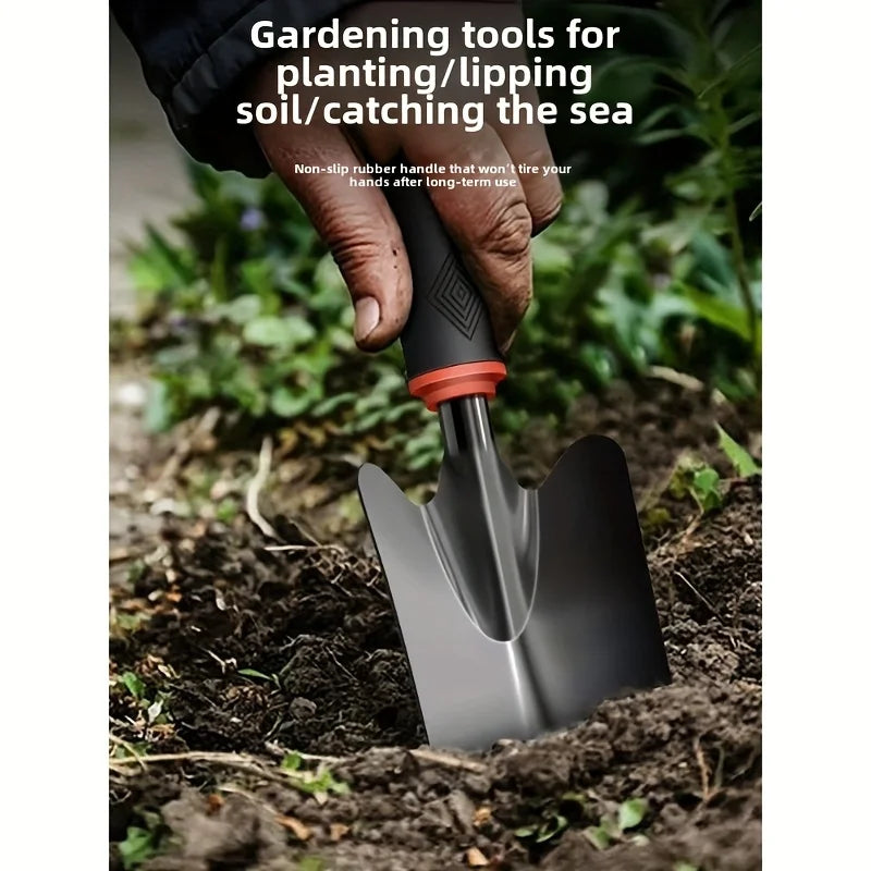 Carvallo Trädgårdsskovel i metall | Robust handskovel med ergonomiskt handtag | Perfekt för blommor, grönsaker och planteringsarbete