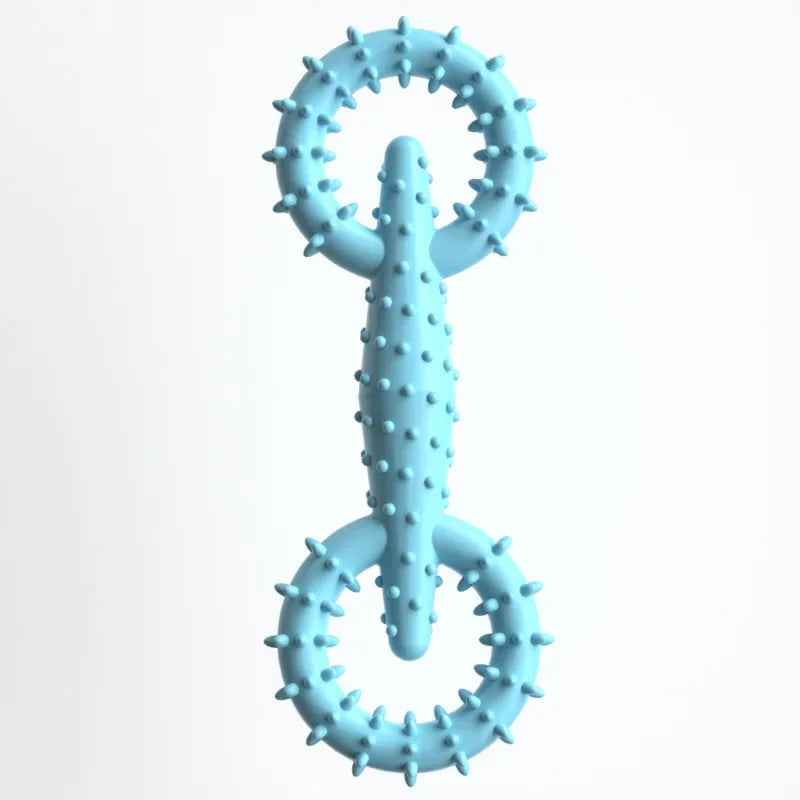 Carvallo Hundtuggleksak | Dubbelt-ring design | Tandvård & Bittålig | 16x5,8 cm | TPR