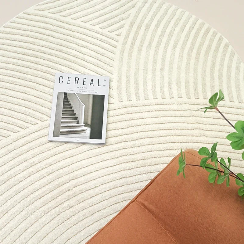 FormaLuna Matta | Rund matta med modernt geometriskt mönster