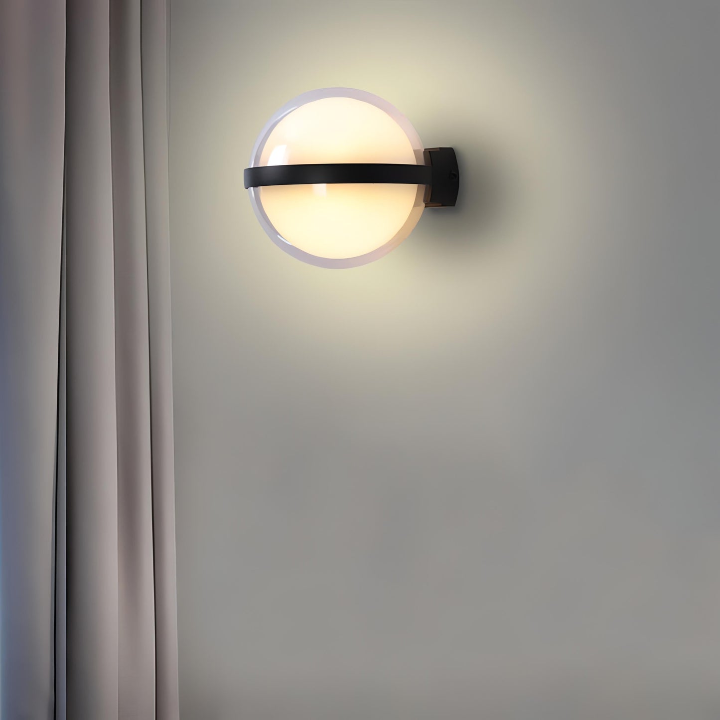 Caspian - Modern 10W Rund LED Utomhus Vägglampa IP65