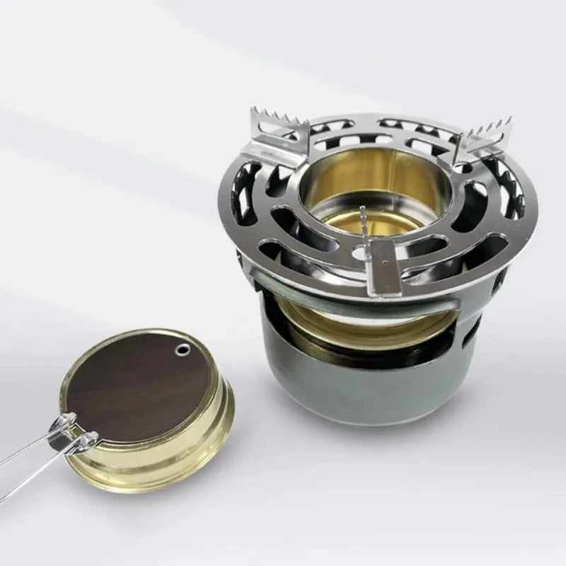 Carvallo Alkoholkocher Utomhus bärbar | Mini Campingkokare för Vandring & Trekking | Kompakt Spritbrännare för Utomhuskök & Survival