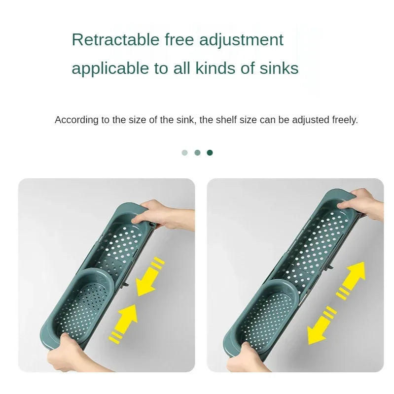 Carvallo FlexDry Organizer Justerbar diskho avtorkningshylla med handdukshållare | Teleskopisk & ventilerad