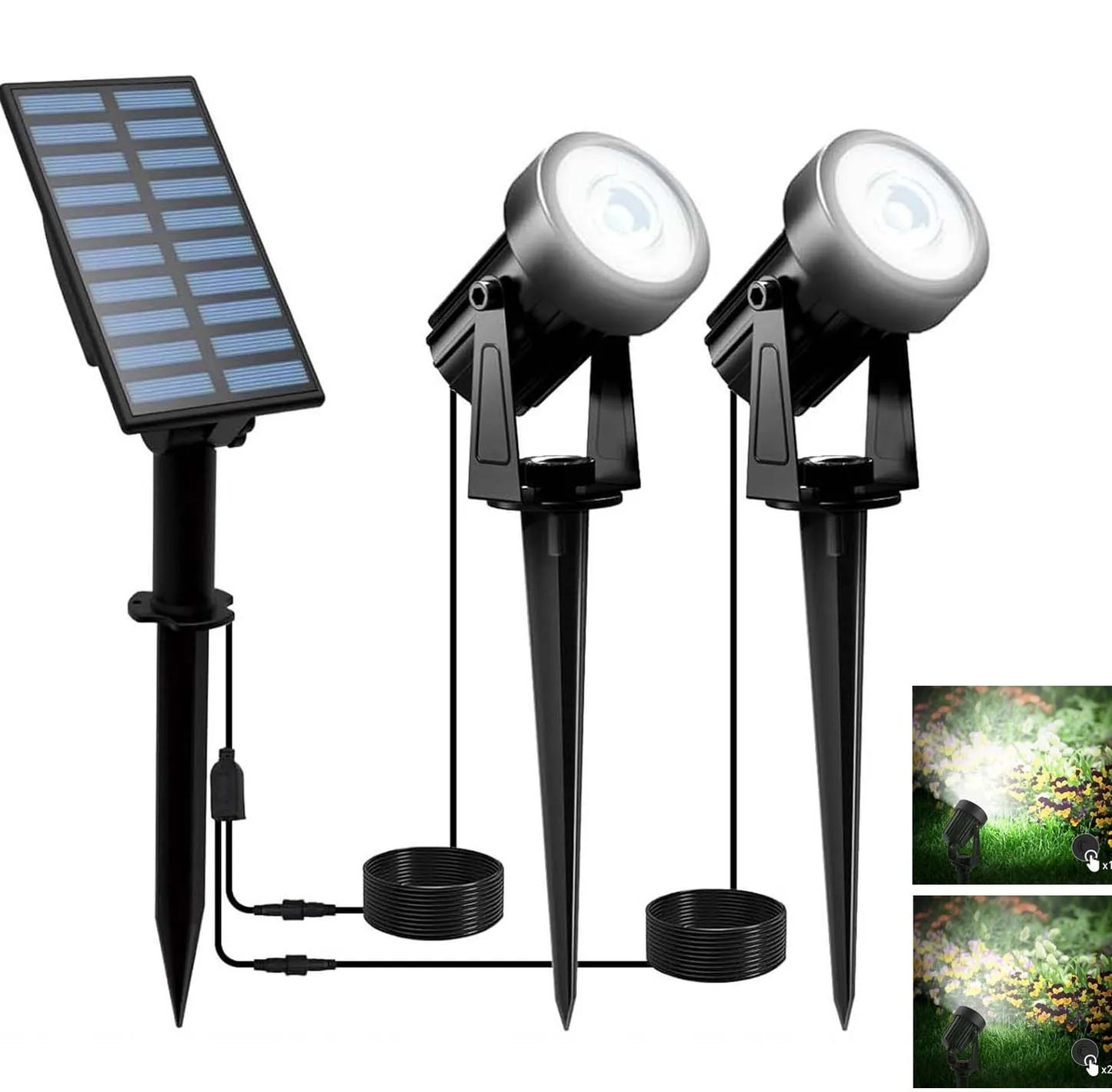 Carvallo Trädgårdsstrålkastare LumiGlow DuoColor | 3000K/6000K Varm- & Kallvit | IP65 Vattentålig | Automatisk Skymningssensor