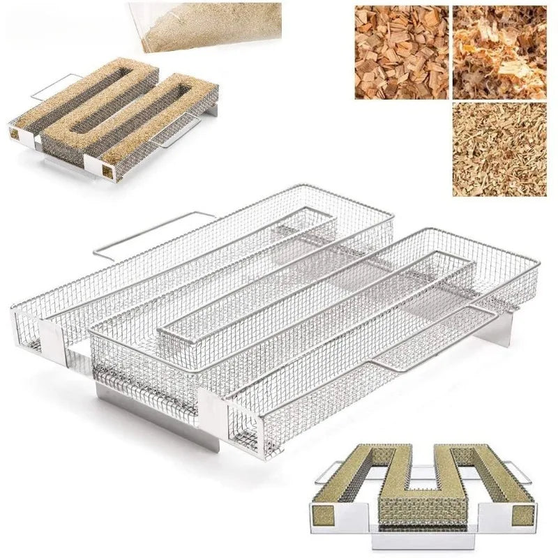 Carvallo Kaltrauchgenerator av rostfritt stål | BBQ Rökbox för grill och rökugn | För fisk, ost, kött och mer