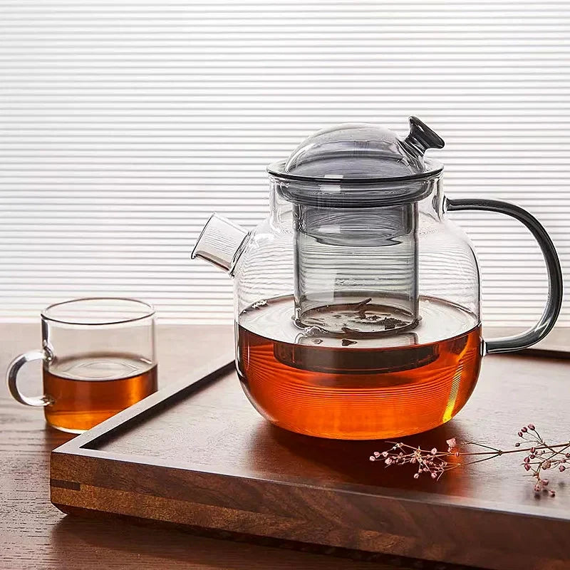 Modern glas teapot med infuser – 680ml borosilicate tea maker