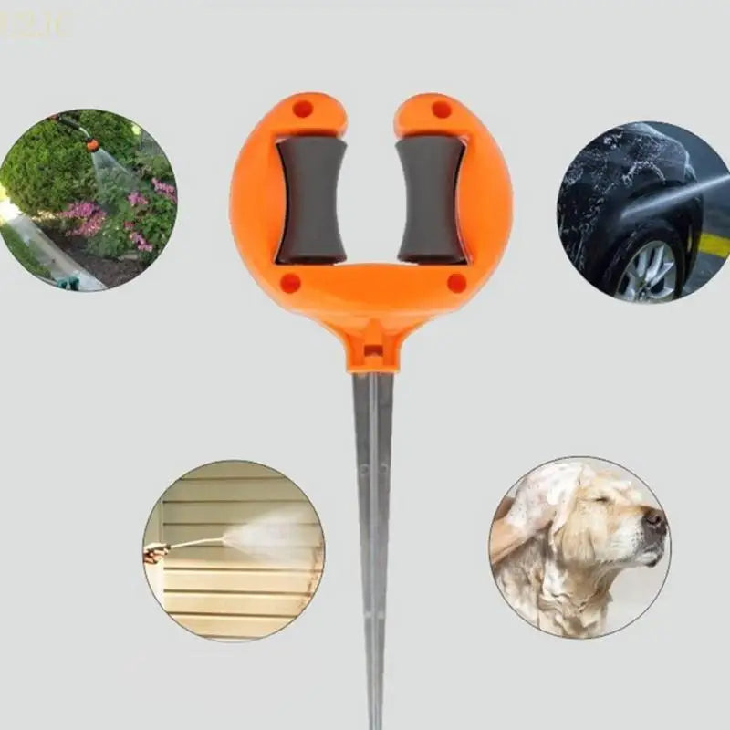 Carvallo FlexMount Trädgårdsslanghållare av ABS | 27×12×3 cm | Väggmontering | För balkong, trädgård & rengöring | Stabil & platsbesparande