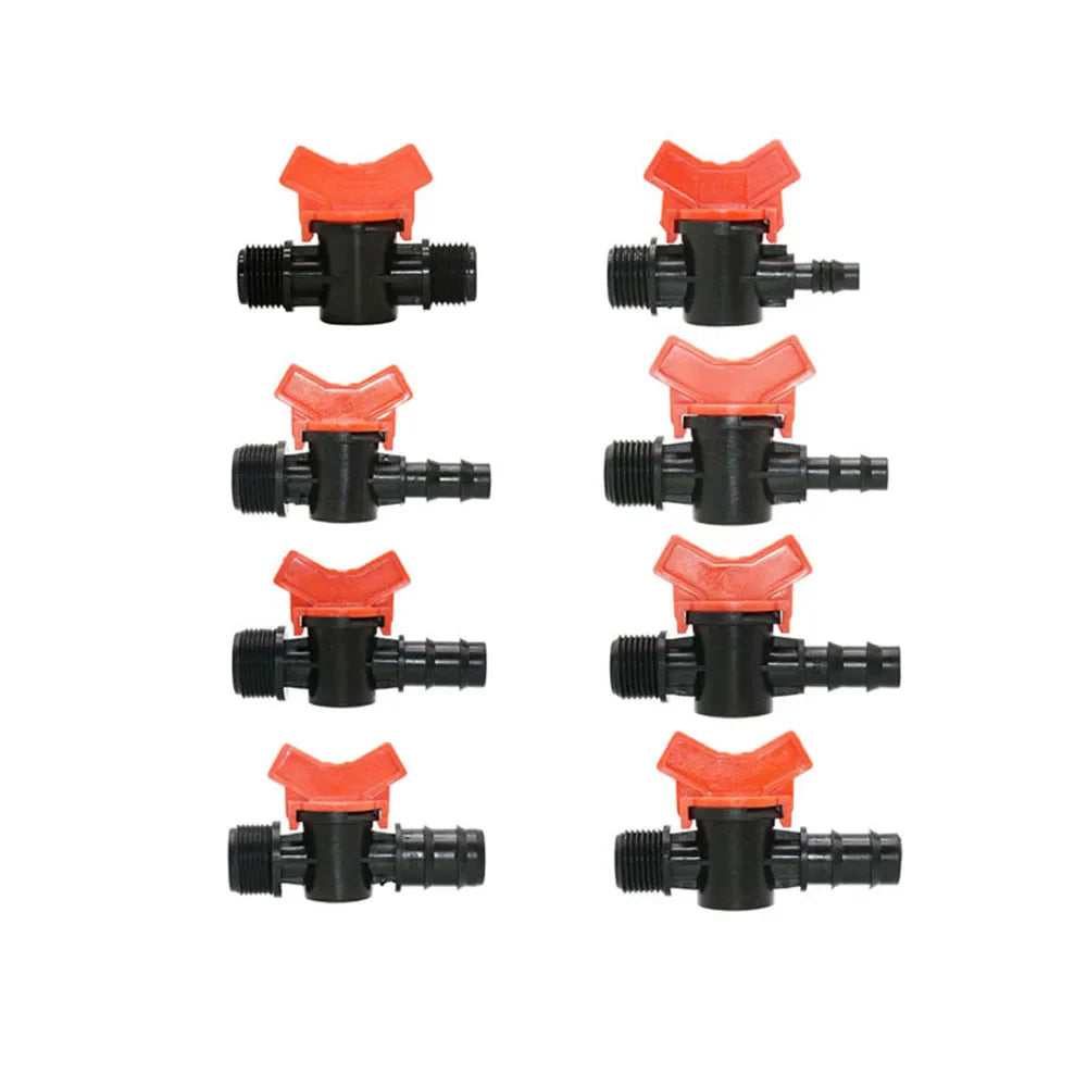 Carvallo FlowTura ConnectPro | Mini-kula ventil med slanganslutning och gänga | För trädgård, PE-slang och droppbevattning