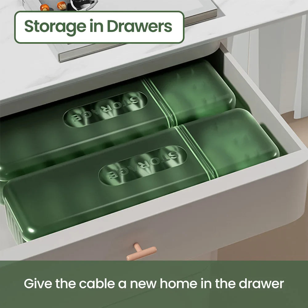 Carvallo OrdiTidy | 7-facks organisatör för laddningskablar & tillbehör | Återanvändbar & kompakt | För hemmet & resor