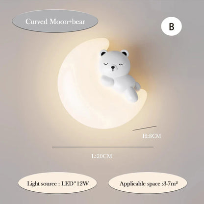 PandaLicht - Söt Panda LED Vägglampa för Barnrum