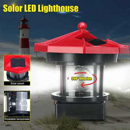 Carvallo LightTower Solfyr Dekorationsljus | LED med roterande ljusstråle | Automatisk sensor | För trädgård, balkong &amp; staket