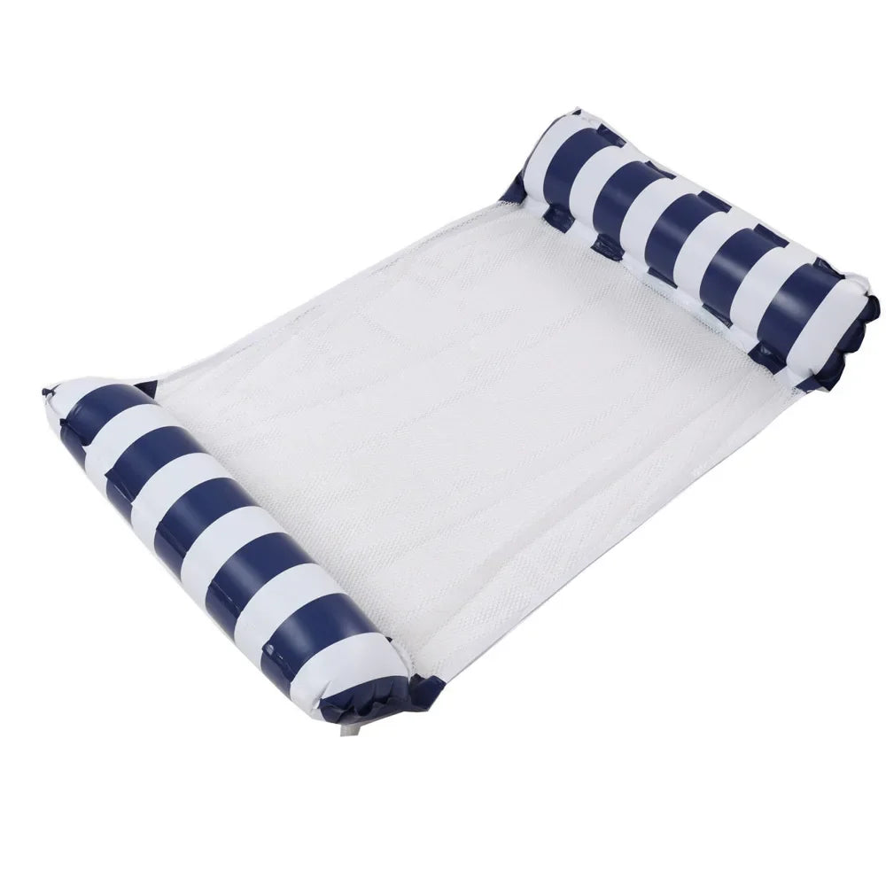 Carvallo Vattenshängmatta uppblåsbar | 130×70 cm | Fällbar Pool-loungestol med ryggstöd | Svimmbädd för pool, strand & semester