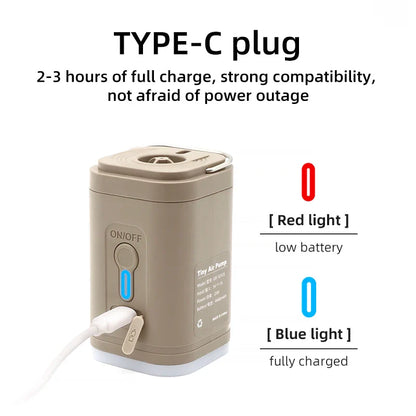 Carvallo Luftpump AeroBlow Mini | Elektrisk &amp; USB-laddningsbar | Bärbar &amp; Trådlös | För luftmadrasser &amp; vakuumpåsar