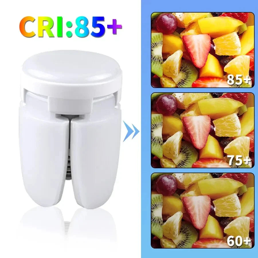 Carvallo Faltlampe LumiFold | E27 sockel | Fällformat design | 360° strålvinkel | 28W kallvitt