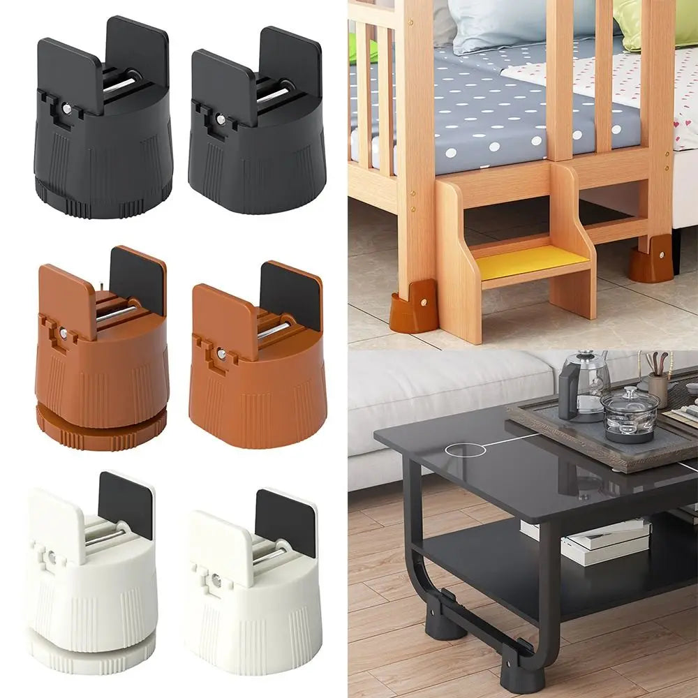 Carvallo möbelhöjare med anti-glidsfunktion | För säng, bord, soffa &amp; tvättmaskin | Robusta ABS-fötter