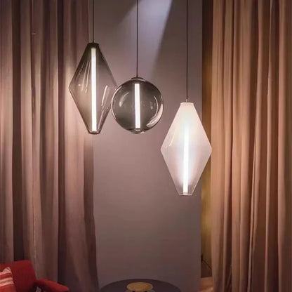 Pyrrhos | Skandinavisk glaspendellampa för sovrum och matrum