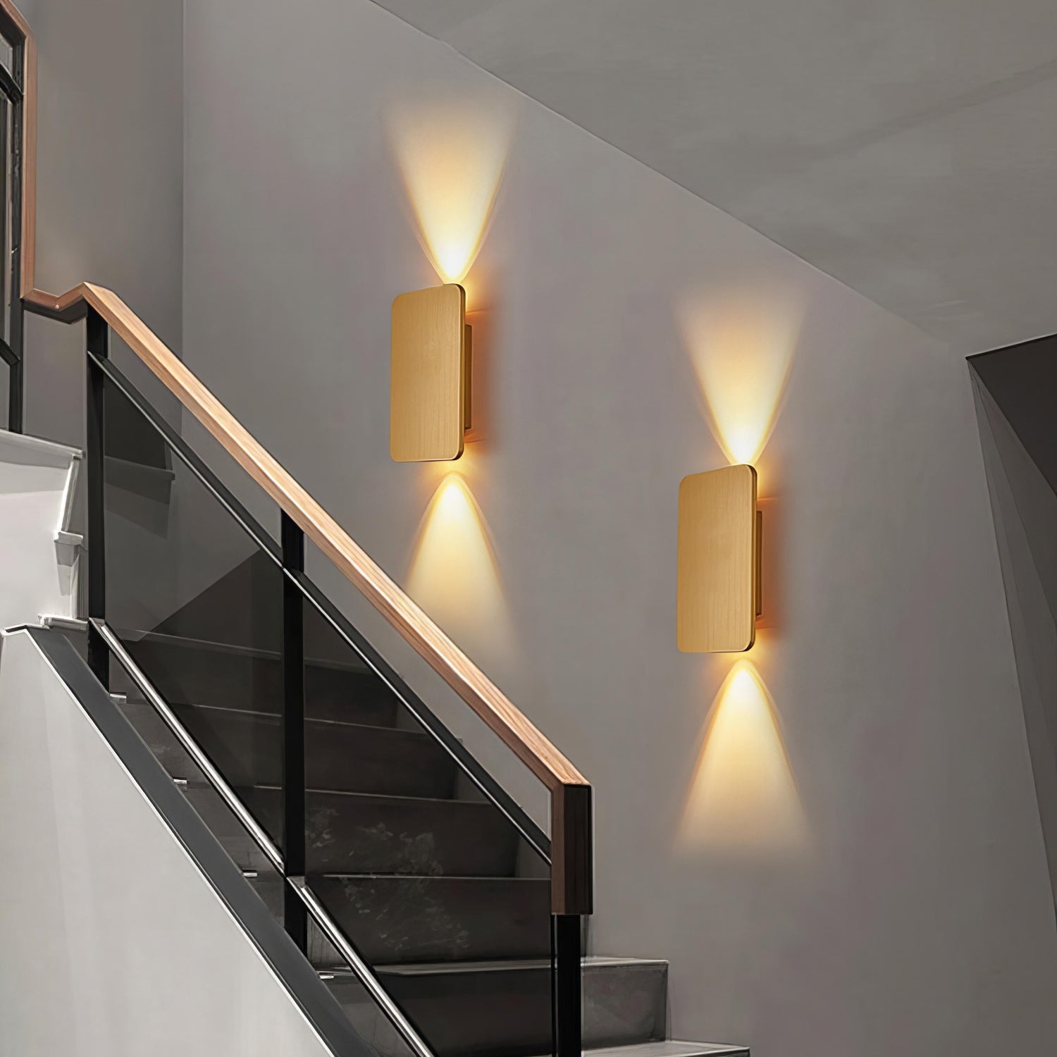 Vägglampa Modern Metall Rektangulär LED Inomhus