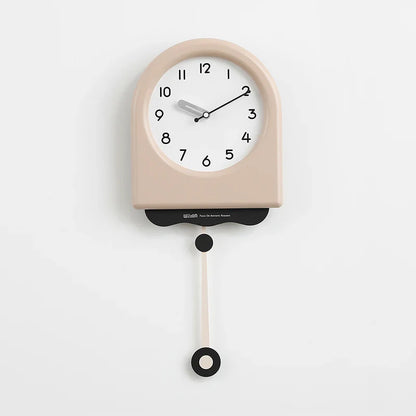 CremePendulum - Koreansk Stil Väggklocka med Modernt Design