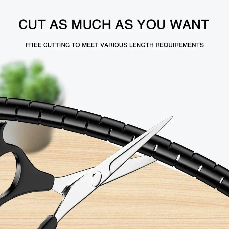 Carvallo Spiral-Kabelmanager | 1cm & 1.6cm | För mus-, monitor- & strömkablar | Flexibel & Återanvändbar