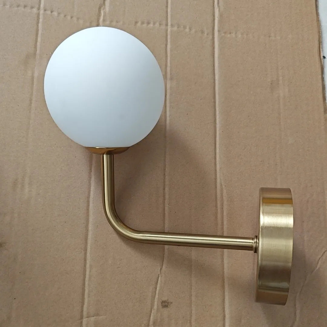 NordicLuxe - Glas Vägglampa - Modern LED Lampa för Sovrum och Vardagsrum