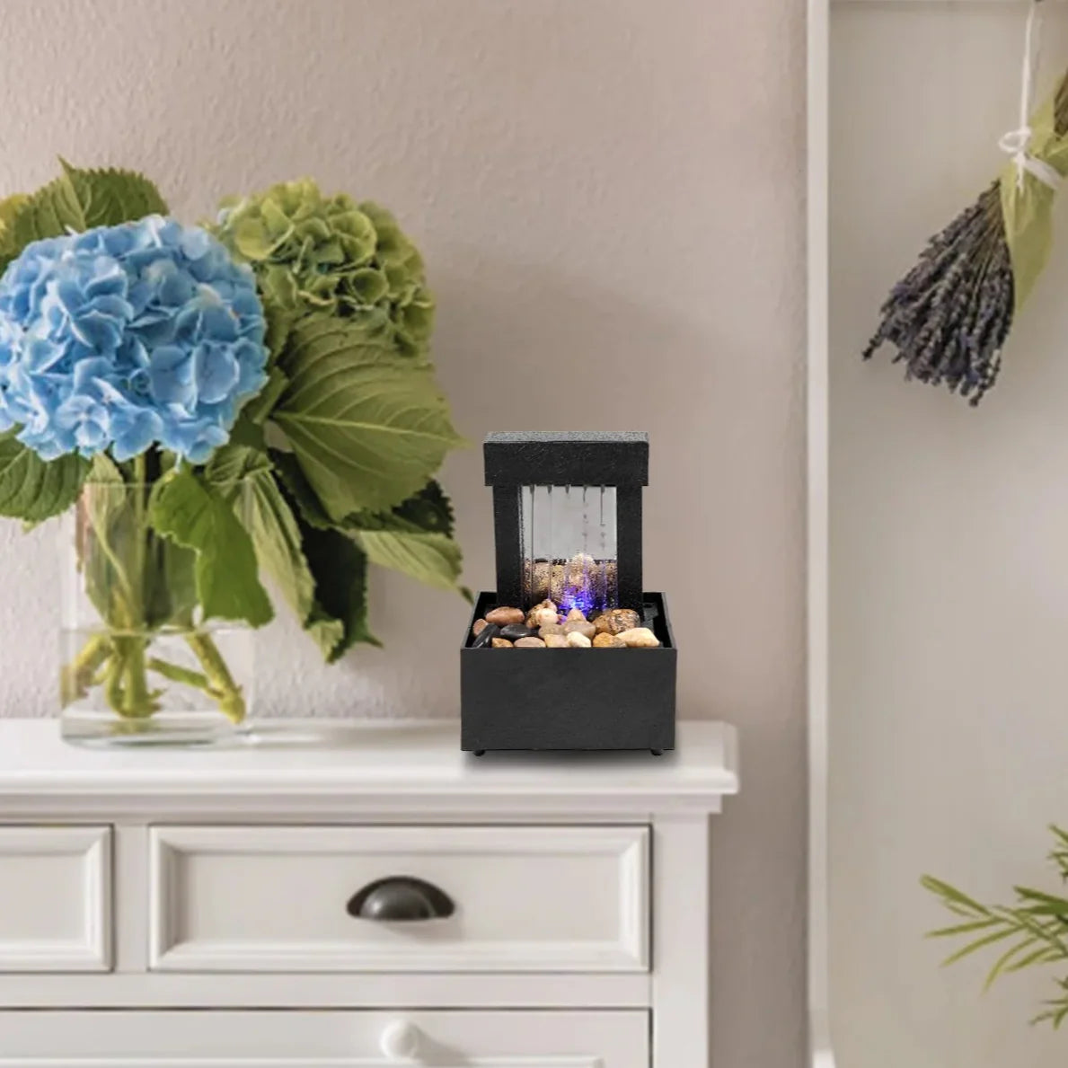 Royallure Bärbar Campingfläkt 20000mAh Uppladdningsbar Skrivbordsfläkt med Ljus & 48H Drift