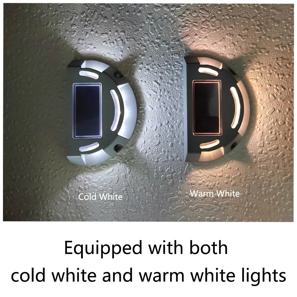 Carvallo Solar-Trappbelysning 2-i-1 | Varmvit & Kallvit | Vattentålig IP65 | För Utomhus, Trappor, Vägar & Infarter