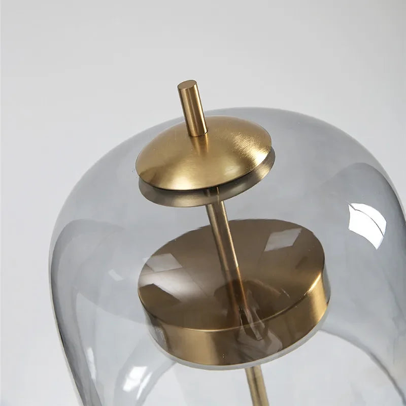 LumiGlass - Modern Glastakkelampa | Elegant LED Nattlampa för Sovrum &amp; Vardagsrum