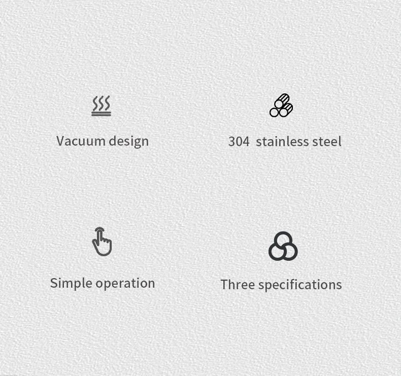 Royallure Kaffeebehållare i rostfritt stål med manuell vakuumlock för färska bönor