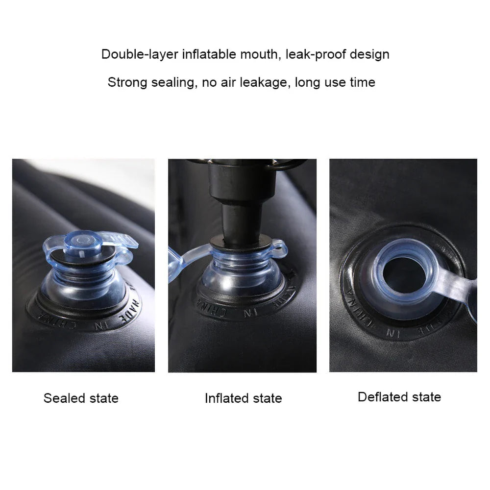 Carvallo Bil-luftmadrass | Bakre säng för resor & camping | Fällbar med kudde & bärväska