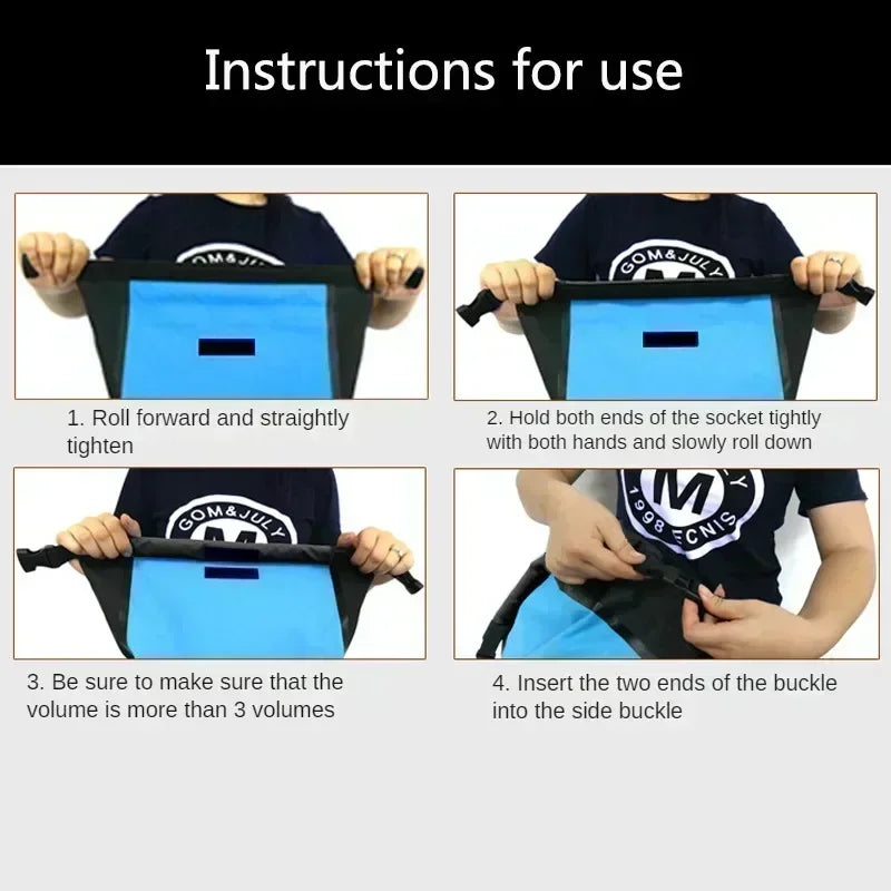 Carvallo Rucksack AquaDryX 25L | Flytande packpåse | Rolltop & Andningsbar | Ideal för kajak, trekking & utomhus